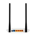 Imagen del router inalámbrico TP-Link TL-WR841N, blanco, con Ethernet rápido y banda única de 2,4 GHz. SKU: TL-WR841N