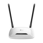 Imagen del router inalámbrico TP-Link TL-WR841N, blanco, con Ethernet rápido y banda única de 2,4 GHz. SKU: TL-WR841N