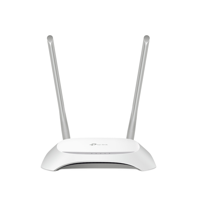 TP-Link Router Ethernet Rápido Banda Única (2.4 GHz) Gris y Blanco Imagen del TP-Link TL-WR850N, un router inalámbrico de Ethernet rápido con banda única de 2,4 GHz en colores gris y blanco, SKU TL-WR850N