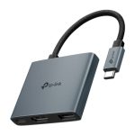 Imagen del TP-Link UH3020C, un hub de interfaz USB Tipo C 5000 Mbit/s en color gris.