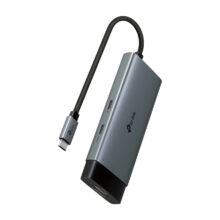 Imagen del producto TP-Link UH5020C, un hub de interfaz USB Tipo C con velocidad de 5000 Mbit/s y de color gris. SKU: UH5020C
