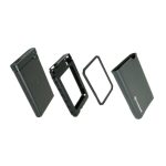 Imagen de la carcasa para disco duro o SSD de 2.5 pulgadas de Transcend en color gris, SKU TS0GSJ25CK3