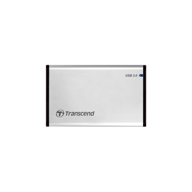 Transcend StoreJet 25S3 Carcasa de disco duro/SSD Plata 2.5″ USB con suministro de corriente 1 Transcend StoreJet 25S3 - Carcasa de disco duro/SSD