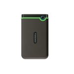 Disco duro externo Transcend StoreJet 25M3 de 2TB, 5400 RPM, tamaño 2.5 pulgadas y conexión Micro-USB B 3.2 Gen 1 en color gris, SKU TS2TSJ25M3S