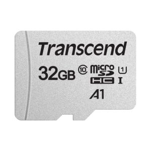 Tarjeta Transcend 300S MicroSDHC de 32GB Clase 10, compatible con dispositivos de almacenamiento externo. SKU: TS32GUSD300S