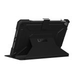 Funda Urban Armor Gear Metropolis para iPad 10.2″, color negro, SKU 121916114040, mostrando diseño robusto y protección avanzada