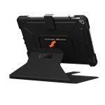 Funda Urban Armor Gear Metropolis para iPad 10.2″, color negro, SKU 121916114040, mostrando diseño robusto y protección avanzada