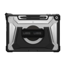 Imagen de la funda para tablet Urban Armor Gear para tablets de 12 pulgadas, resistente a golpes, en colores negro y transparente. SKU 324023114340.