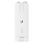 Imagen del Ubiquiti AF-11FX repetidor y transceptor para Puente WiFi, con una velocidad de 1200 Mbps, SKU AF-11FX, en color blanco.