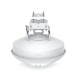Imagen del Ubiquiti UISP airFiber 60 XG, un puente WiFi blanco con capacidad de 6000 Mbit/s. SKU: AF60-XG