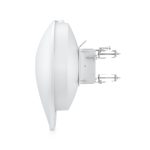 Imagen del Ubiquiti UISP airFiber 60 XG, un puente WiFi blanco con capacidad de 6000 Mbit/s. SKU: AF60-XG