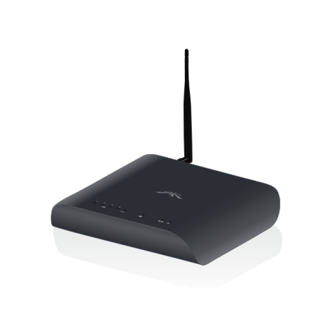 Ubiquiti airRouter HP router inalámbrico de alta potencia 2.4 GHz negro Ubiquiti airRouter HP router inalámbrico de alta potencia, Ethernet rápido, banda única de 2.4 GHz, color negro, SKU AIRROUTER-HP