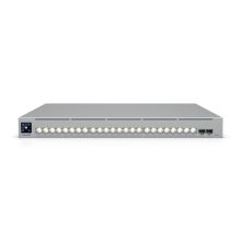 Ubiquiti UniFi switch gestionado ECS-24-POE con soporte para L2/L3, 10G Ethernet, Power over Ethernet (PoE) y diseño compacto 1U en color gris. Código SKU ECS-24-POE.