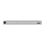 Ubiquiti UniFi switch gestionado ECS-24-POE con soporte para L2/L3, 10G Ethernet, Power over Ethernet (PoE) y diseño compacto 1U en color gris. Código SKU ECS-24-POE.