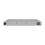 Vista frontal del switch Ubiquiti UniFi ECS-48-PoE, gestionado a nivel L2/L3 con 48 puertos PoE y capacidad 10G Ethernet, SKU ECS-48-POE