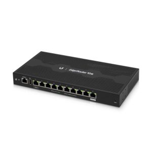 Ubiquiti EdgeRouter 10X router negro con 10 puertos gigabit y alta velocidad, SKU ER-10X