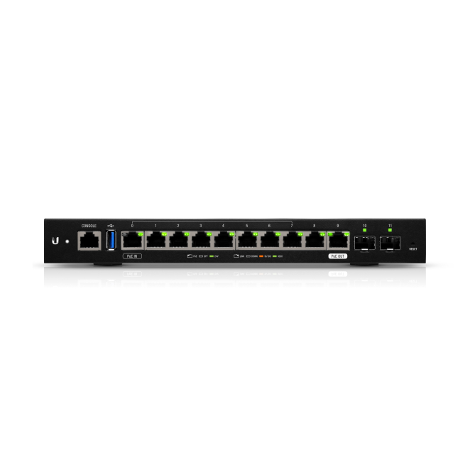 Ubiquiti EdgeRouter ER-12 Gigabit Ethernet con 12 puertos Router Ubiquiti EdgeRouter ER-12 con 12 puertos Gigabit Ethernet y color negro, SKU ER-12