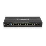 Router Ubiquiti EdgeRouter 12P Gigabit Ethernet en color negro, modelo ER-12P, ideal para conexiones de alta velocidad y múltiples dispositivos