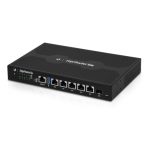 Router de Ubiquiti modelo EdgeRouter 6P con conectividad Gigabit Ethernet en un diseño negro. SKU ER-6P