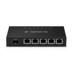 Router Ubiquiti modelo ER-X-SFP en color negro, con puerto SFP y 5 puertos gigabit Ethernet. SKU: ER-X-SFP