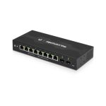 Switch Ubiquiti EdgeSwitch 10XP gestionado L2 con Gigabit Ethernet (10/100/1000) y PoE, SKU ES-10XP, color negro