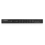 Imagen del switch gestionado Ubiquiti ES‑16‑XG con conectividad 10G Ethernet, tamaño 1U, de color negro. SKU: ES-16-XG.