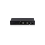 Imagen del switch Ubiquiti EdgeSwitch ES-18X, un switch gestionado L2 con Gigabit Ethernet (10/100/1000) y soporte PoE, modelo en color negro. SKU ES-18X.