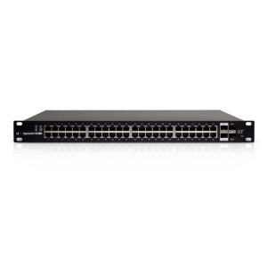 Switch gestionado Ubiquiti ES-48-500W L2/L3 Gigabit Ethernet con PoE, 48 puertos y diseño en negro SKU ES-48-500W