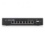Ubiquiti EdgeSwitch 8 gestionado con Gigabit Ethernet 10/100/1000 y energía sobre Ethernet PoE, SKU ES-8-150W, color negro