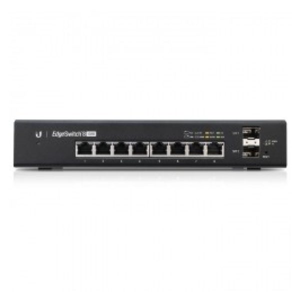 Ubiquiti EdgeSwitch 8 gestionado con Gigabit Ethernet 10/100/1000 y energía sobre Ethernet PoE, SKU ES-8-150W, color negro