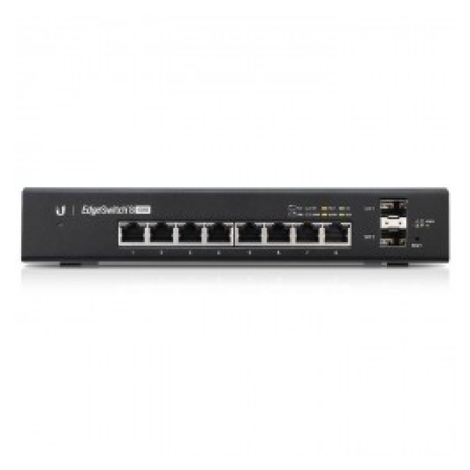 Ubiquiti EdgeSwitch 8 Gestionado con PoE Ubiquiti EdgeSwitch 8 gestionado con Gigabit Ethernet 10/100/1000 y energía sobre Ethernet PoE, SKU ES-8-150W, color negro