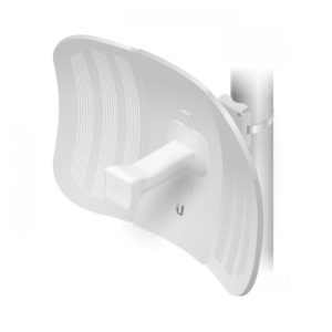 Repetidor y transceptor Ubiquiti LBE-M5-23 en color blanco, tecnología 1x1 SISO, velocidad de 100 Mbit/s, SKU LBE-M5-23