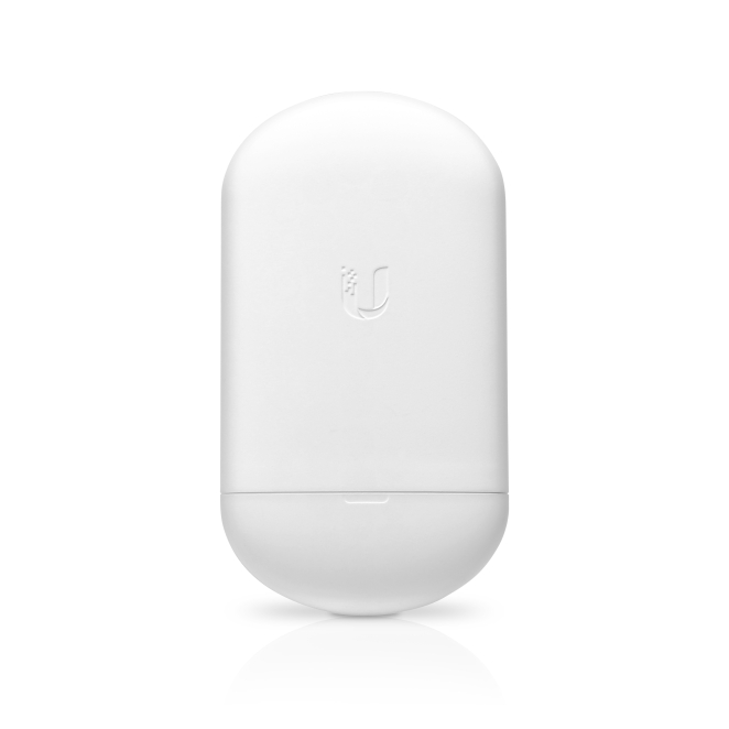 Ubiquiti NanoStation 5AC Loco con PoE y 1000 Mbit/s Imagen del Ubiquiti NanoStation 5AC Loco, dispositivo de redes inalámbricas con 1000 Mbit/s en color blanco, SKU: LOCO5AC