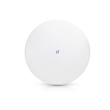Punto de acceso inalámbrico Ubiquiti LTU-PRO en color blanco, con soporte para Energía sobre Ethernet (PoE) ideal para redes inalámbricas. SKU: LTU-PRO
