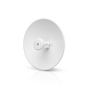 Antena direccional Ubiquiti PowerBeam 2AC con ganancia de 18 dBi, SKU PBE-2AC-400, para redes inalámbricas.