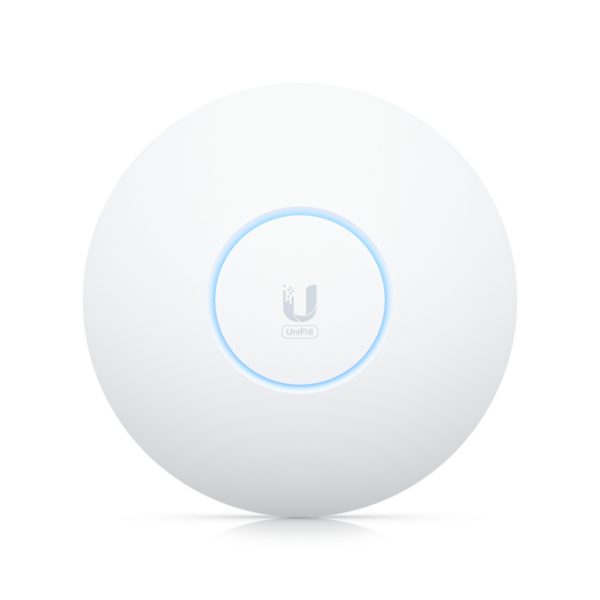 Punto de acceso Ubiquiti UniFi6 Enterprise blanco, soporta 4800 Mbit/s y energía sobre Ethernet, SKU U6-ENTERPRISE