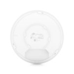 Imagen del punto de acceso inalámbrico Ubiquiti U6-PRO, color blanco, con 4800 Mbit/s y soporte de Energía sobre Ethernet. SKU: U6-PRO