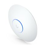 Punto de acceso Ubiquiti U7 Long-Range con velocidad de hasta 7300 Mbit/s en color blanco. Compatible con Energía sobre Ethernet (PoE). SKU U7-LR.