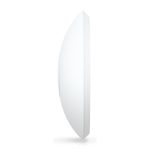 Punto de acceso Ubiquiti U7 Long-Range con velocidad de hasta 7300 Mbit/s en color blanco. Compatible con Energía sobre Ethernet (PoE). SKU U7-LR.