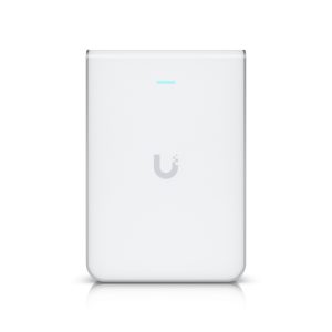 Imagen del Ubiquiti U7 Pro Wall, un punto de acceso inalámbrico que ofrece velocidades de hasta 5700 Mbit/s y soporte para energía sobre Ethernet (PoE), SKU U7-Pro-Wall