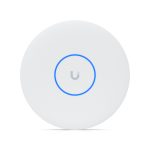 Router inalámbrico Ubiquiti U7 Pro XG con velocidad de 5800 Mbit por segundo y energía sobre Ethernet en color blanco. SKU: U7-Pro-XG