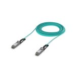 Cable de fibra óptica e InfiniBand Ubiquiti UACC-AOC-QSFP28-30M de color aguamarina para centros de datos, longitud 30 metros