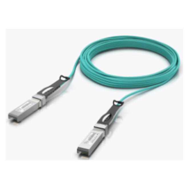 Ubiquiti cable de fibra óptica e InfiniBand de 10 metros Ubiquiti UACC-AOC-SFP28-10M de color aguamarina, cable de fibra óptica e InfiniBand de 10 metros