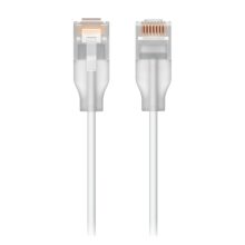 Cable de red Ubiquiti UACC-Cable-Patch-EL-0.3M-W, translúcido, blanco, longitud 0,3 metros, categoría Cat6, SKU UACC-Cable-Patch-EL-0.3M-W