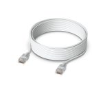 Ubiquiti UACC-Cable-Patch-EL-12M-W, cable de red Cat6, color blanco, translúcido, longitud 12 metros