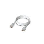 Cable de red Ubiquiti UACC-Cable-Patch-EL-1M-W Cat6 de 1 metro translúcido blanco, SKU UACC-Cable-Patch-EL-1M-W