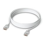 Cable de red Ubiquiti UACC-Cable-Patch-EL-5M-W translúcido blanco Cat6 de 5 metros