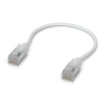 Ubiquiti cable de red translúcido blanco de 0,15 m Cat6a, SKU UACC-Cable-Patch-EL-C6A-0.15M-W