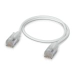Ubiquiti UACC-Cable-Patch-EL-C6A-0.3M-W cable de red translúcido blanco de 0,3 metros categoría Cat6a