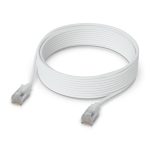 Cable de red Ubiquiti UACC-Cable-Patch-EL-C6A-8M-W, translúcido y blanco, categoría Cat6a, longitud de 8 metros. SKU: UACC-Cable-Patch-EL-C6A-8M-W.